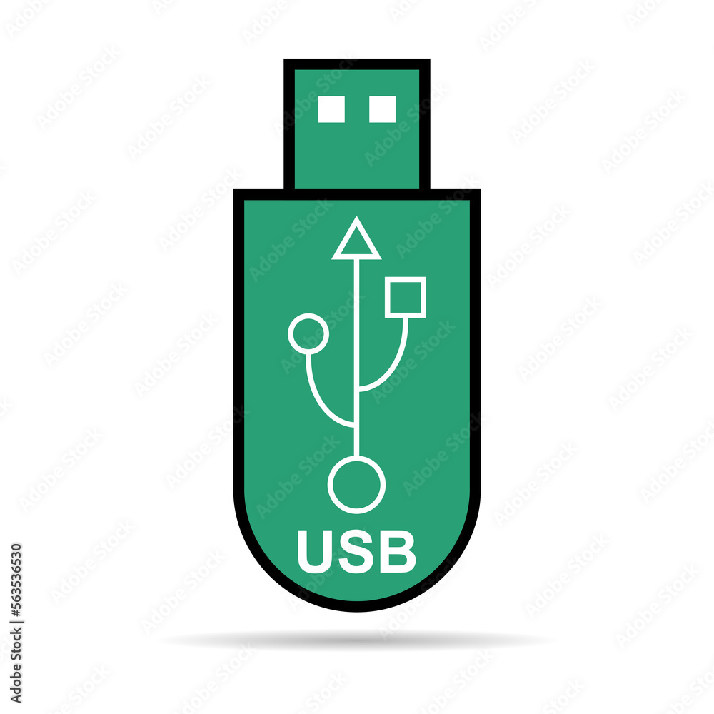 USB icon technology with shadow, connect device sign, electronic portable symbol ,vector illustration media USB icon technology with shadow, connect device sign, electronic portable symbol ,vector illustration media