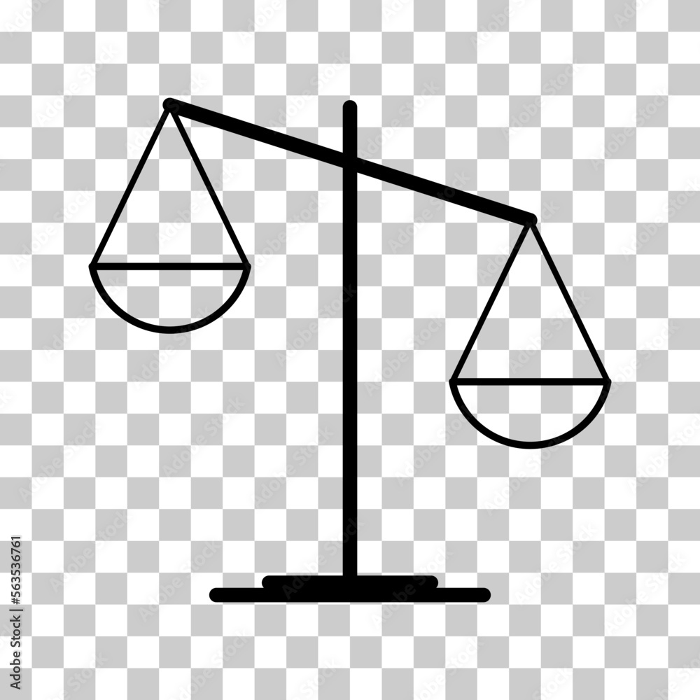 Scale equal icon, lawyer crime web sign, protection balance isolated vector illustration Scale equal icon, lawyer crime web sign, protection balance isolated vector illustration