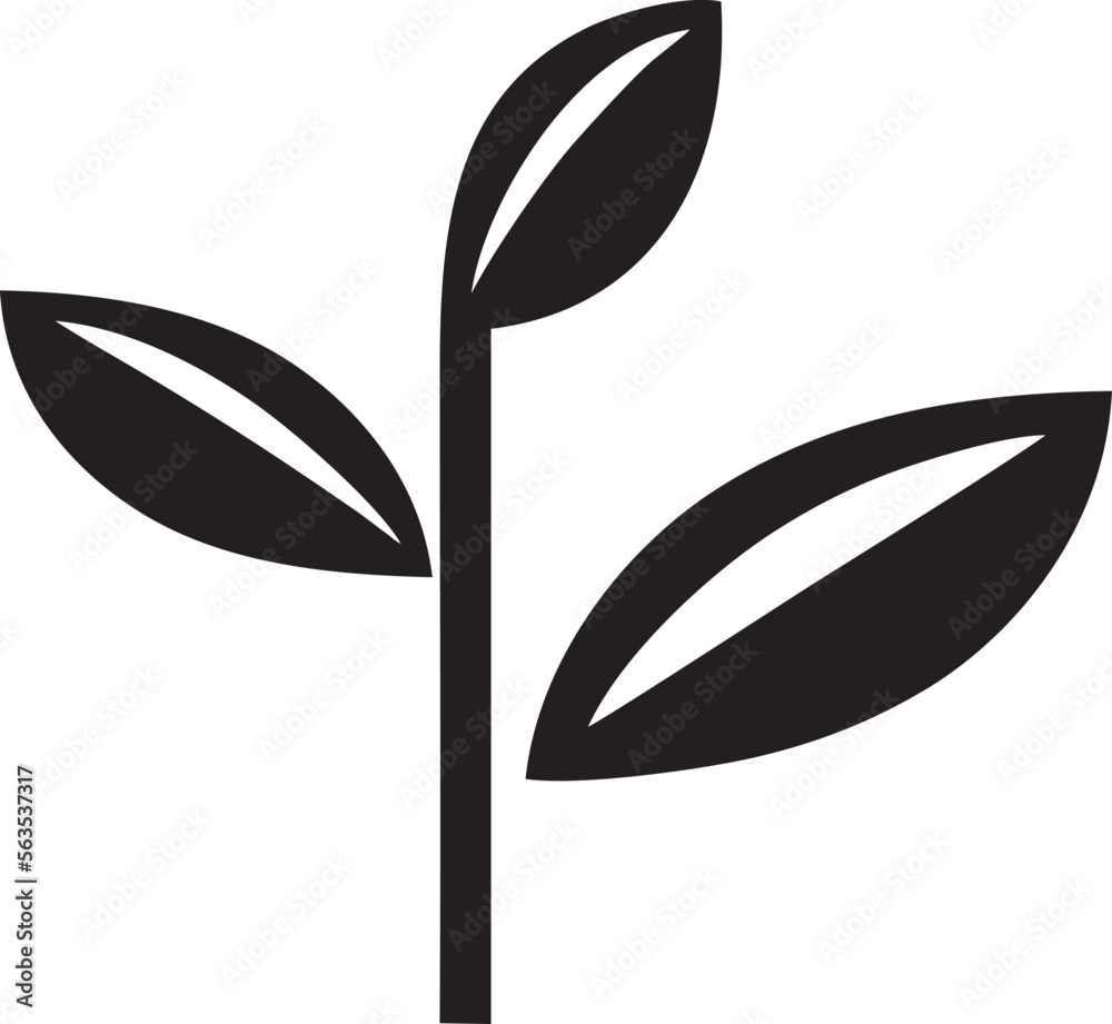 tree icon symbol image vector, illustration of the tree botany in black image