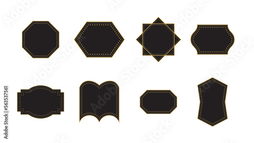 ヴィンテージレトロなアンティークタイトル枠フレーム。ベクターイラスト素材セット03