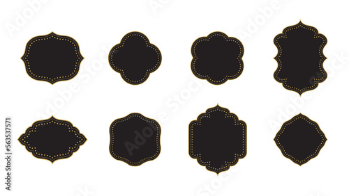 ヴィンテージレトロなアンティークタイトル枠フレームラベル。ベクターイラスト素材セット01