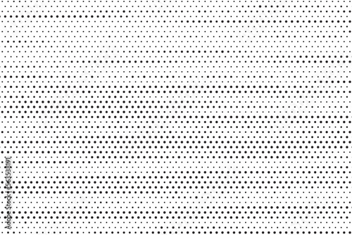 Monochrome Dots Background. Fade Texture. Vintage Pop-art Backdrop. Grunge Black and White Overlay. Vector illustration