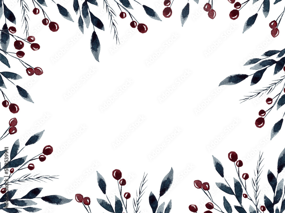 Watercolor spring background with leaves hand painting Watercolor spring background with leaves hand painting