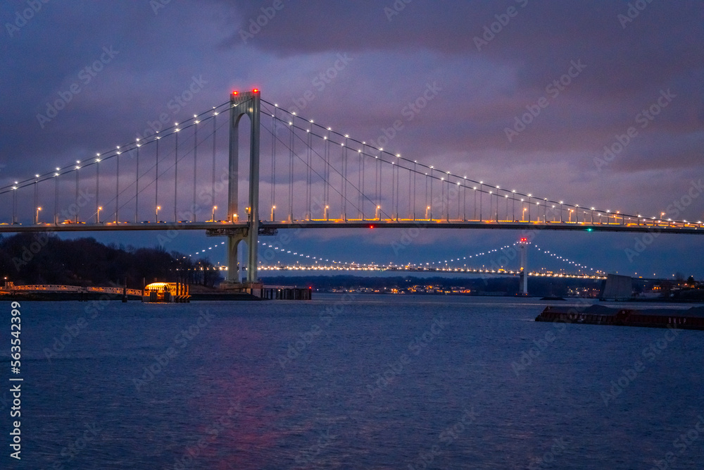 New York White Stone Bridge Landscape