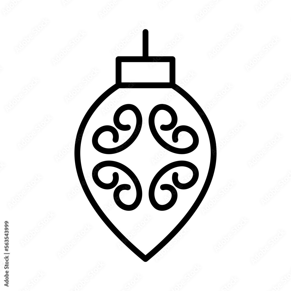 Obraz premium Christmas-Ornament Isolated Silhouette Solid Line Icon with christmas-ornament, christmas, festive, merry-christmas, new-year, xmas Infographic Simple Vector Illustration