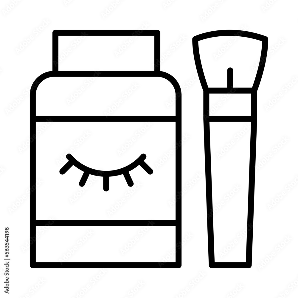 Eye-Shadow Isolated Silhouette Solid Line Icon with eye-shadow, beauty, cosmetics, ecommerce, eyeliner, makeup Infographic Simple Vector Illustration