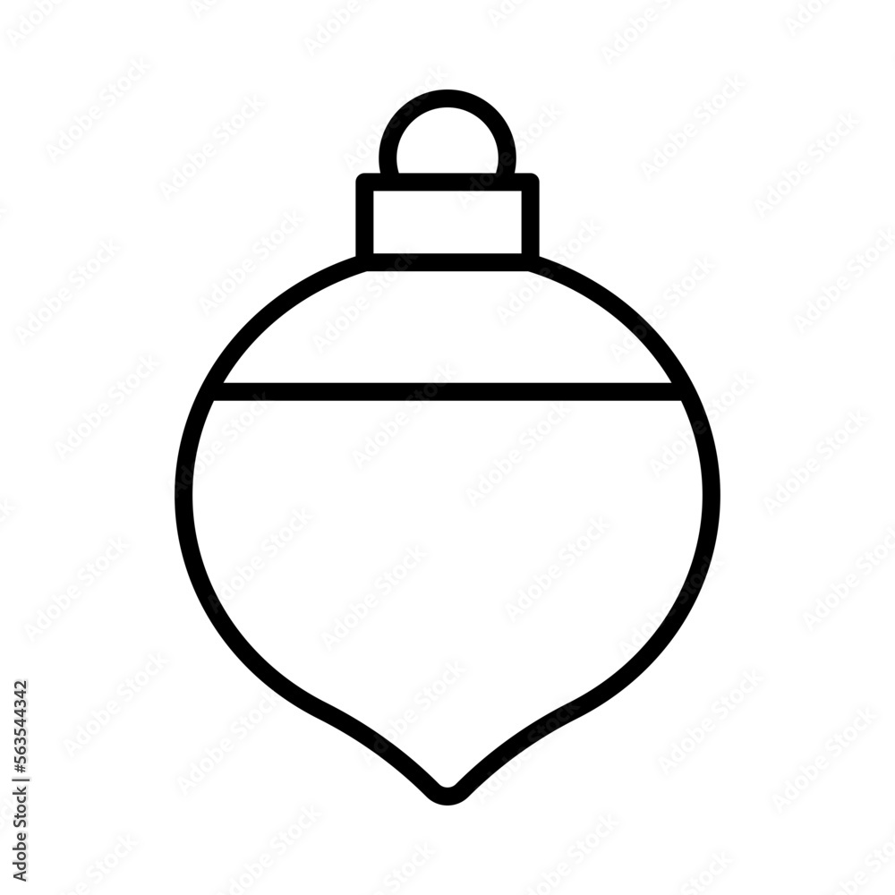 Bauble Isolated Silhouette Solid Line Icon with bauble, chirstmas-tree, christmas, christmas-decoration, festive, ornament Infographic Simple Vector Illustration
