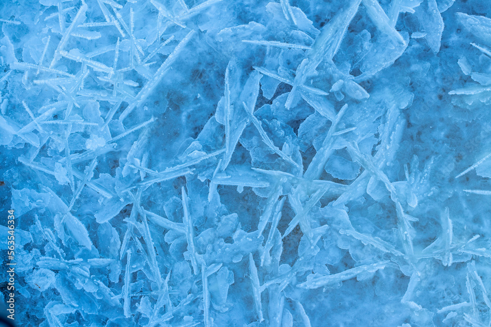 Winter ice surface on Daugava river in Latvia. Ice texture blue background Winter ice surface on Daugava river in Latvia. Ice texture blue background