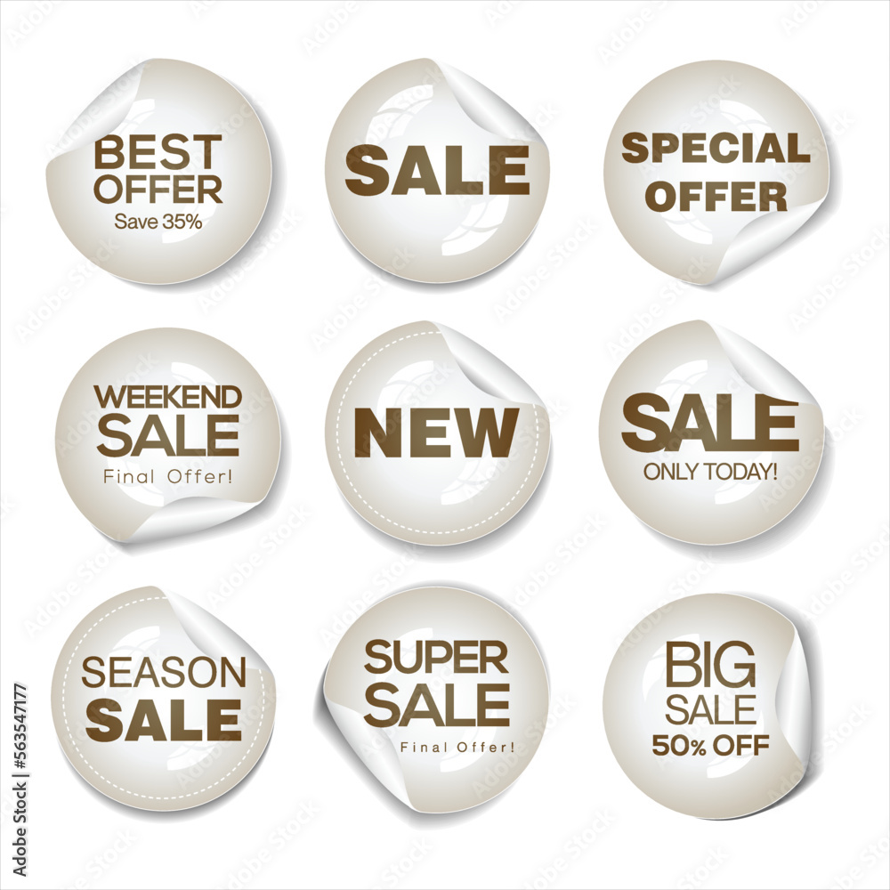 Sale stickers and tags collection vector illustration 