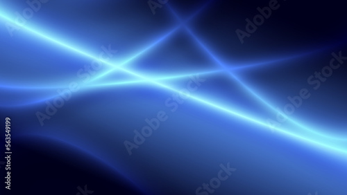 Abstract creative laser light beam on gradient dark blue background illustration.