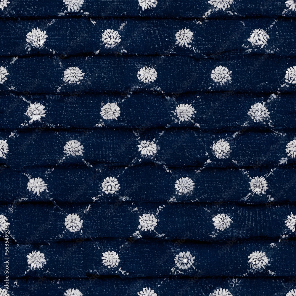 blue bandana with white border and circle pattern in the middle 8k HD