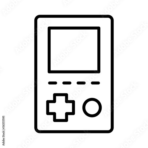 Gameboy Isolated Silhouette Solid Line Icon with gameboy, 90s, computer-game, electronics, game, gaming Infographic Simple Vector Illustration