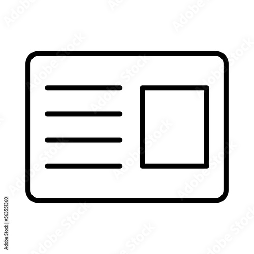 Drivers-License Isolated Silhouette Solid Line Icon with drivers-license, id, identification, license, roads, traffic Infographic Simple Vector Illustration