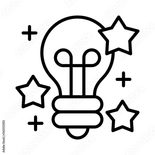 Idea Isolated Silhouette Solid Line Icon with idea, blog, concept, influencer, light-bulb, social-media Infographic Simple Vector Illustration