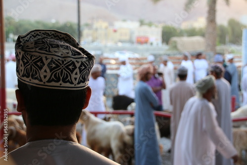 Billede på lærred At the Goat Market in Nizwa