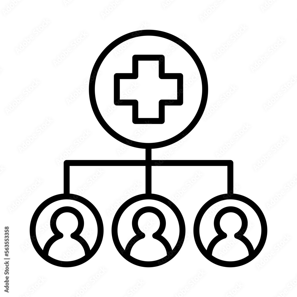 Obraz premium Healthcare Isolated Silhouette Solid Line Icon with healthcare, health, health-insurance, medical, medicare Infographic Simple Vector Illustration