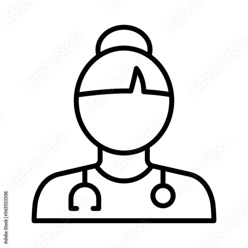 Doctor Isolated Silhouette Solid Line Icon with doctor, dr, health, medical, nurse, physician Infographic Simple Vector Illustration