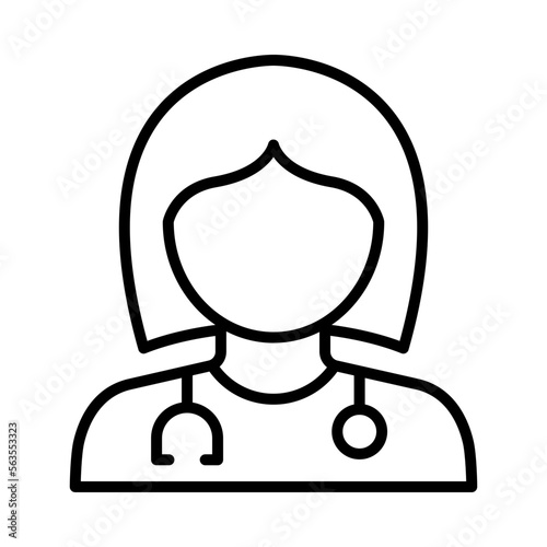 Doctor Isolated Silhouette Solid Line Icon with doctor, dr, health, medical, nurse, physician Infographic Simple Vector Illustration