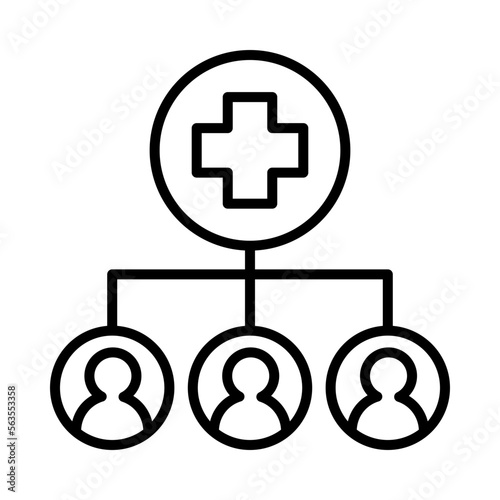Healthcare Isolated Silhouette Solid Line Icon with healthcare, health, health-insurance, medical, medicare Infographic Simple Vector Illustration
