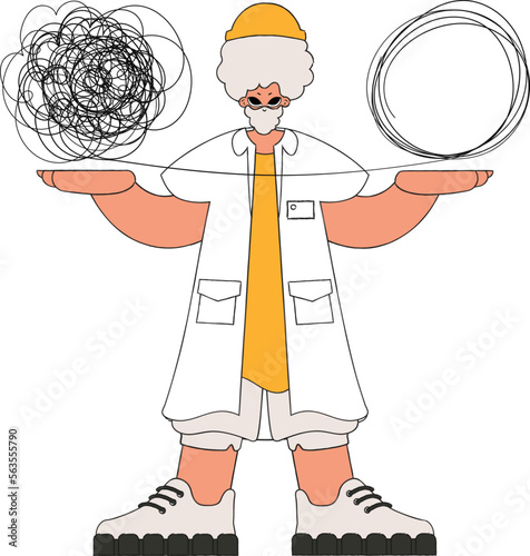 The psychologist doctor unpacks a tangle of thoughts. Help A person consumed by a sense of hopelessness and despair.