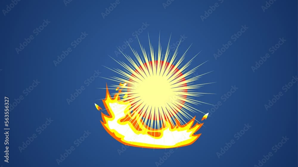 abstract fire explosion background and 2d animation, explosion effect, fire burst, explode, dangerous