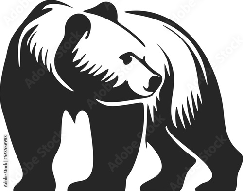 Versatile Black and white bear logo Ideal for a wide range of industries.