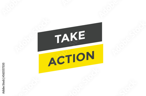 Take action button web banner templates. Vector Illustration 