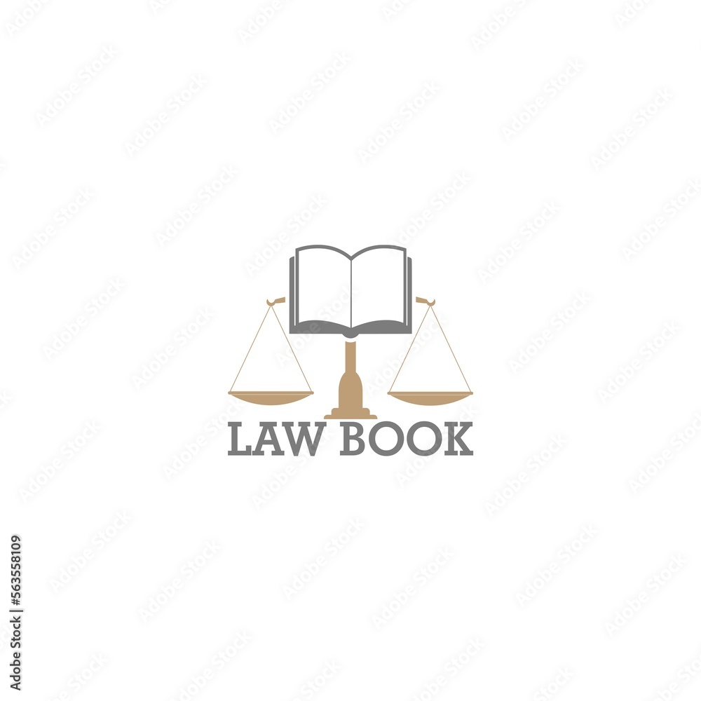 Law scale logo design isolated on white background Law scale logo design isolated on white background