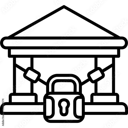 Closed Bank Icon