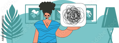 A person with mental problems. The man shows that he is trying to understand something.