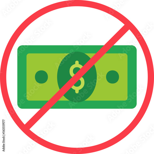 No Cash Icon