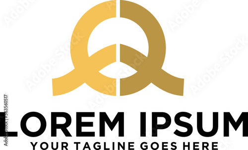 Initial QQ letter logo design