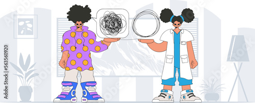 Topic Help A person consumed by a sense of hopelessness and despair. The specialist unpacks the tangle of thoughts. The patient shows that his head is a mess.