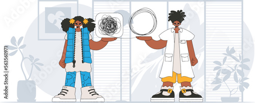 Topic Help A person consumed by a sense of hopelessness and despair. The specialist unpacks the tangle of thoughts. The patient shows lost in a sea of confusion of his thoughts.