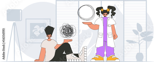 Topic Help A person consumed by a sense of hopelessness and despair. The doctor unpacks the tangle of thoughts. The patient shows that his thoughts are confused.