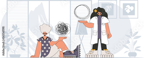 Topic Help A person consumed by a sense of hopelessness and despair. The doctor unpacks the tangle of thoughts. The patient shows that he is confused.