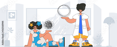 Topic Help A person consumed by a sense of hopelessness and despair. The doctor unpacks the tangle of thoughts. The patient shows that he is immersed in his thoughts.