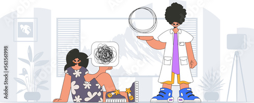 Topic Help A person consumed by a sense of hopelessness and despair. The psychologist unpacks a tangle of thoughts. The patient shows that he is confused.