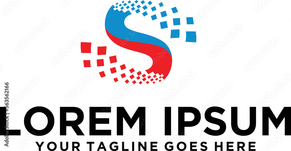 Pixels Letter S logo design Pixels Letter S logo design