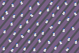 雪だるまのラッピングペーパー　スノーマン　イラスト　ポップ　背景素材　紫