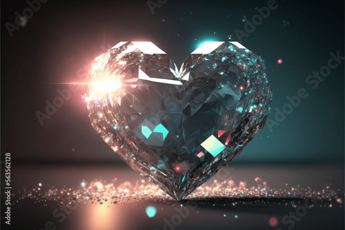 Precious Swarovski Heart - generative AI