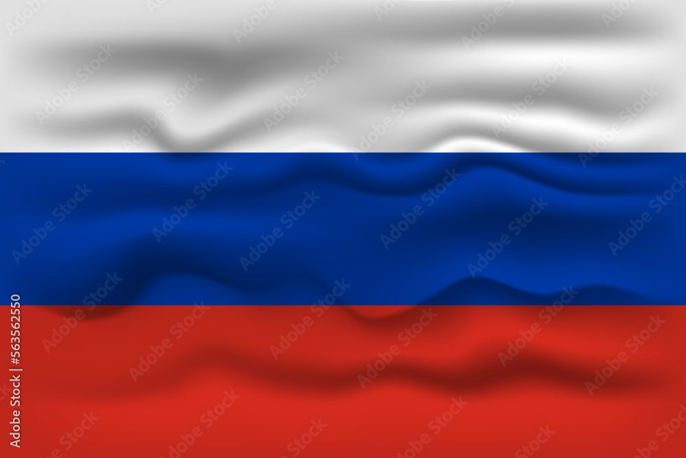 Waving flag of the country Russia. Vector illustration. Waving flag of the country Russia. Vector illustration.