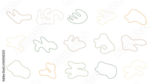 Irregular Organic Freeform Shape Outline. Aesthetic abstract stain.