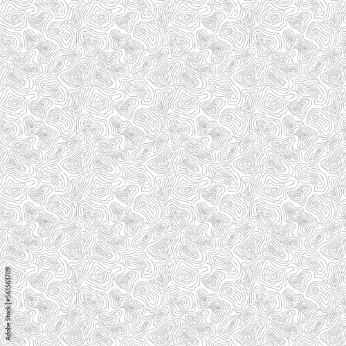 Vector seamless doodle pattern with dark gray smooth lines, topographic map. For printing, packaging. wallpaper, textiles, banner, design