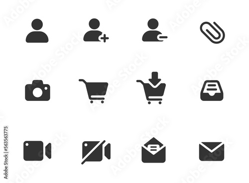 ui web icons isolated on white background. glyph icon set for web, mobile apps, ui design, print polygraphy and promo advertising business