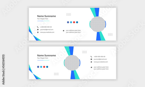 Modern and minimalist corporate email signature design template. Professional email signature collection.