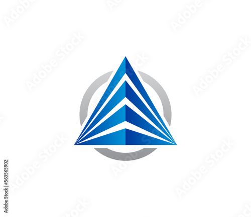 Pyramid logo. Vector logo design template