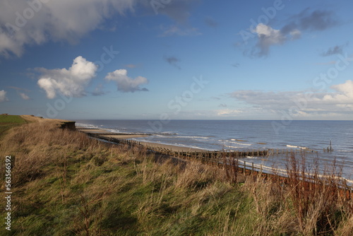 Fototapeta Naklejka Na Ścianę i Meble -  Happisburgh Norfolk UK Coastal defences against erosion