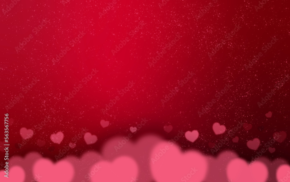 Sparkling valentine background with hearts