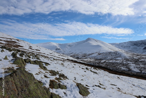 Snowdonia Carneddau glyderau winter ogwen photo